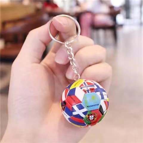 VM-fotbollsnyckelring, väskberlock, nyckelring, unisex-accessoar, supporterpresent