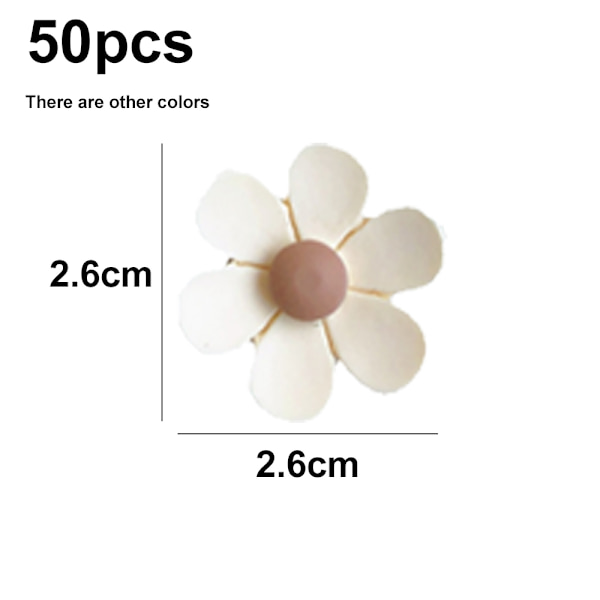 50 st blommor i harts för DIY-hantverk, hårklämmor och telefonfodral