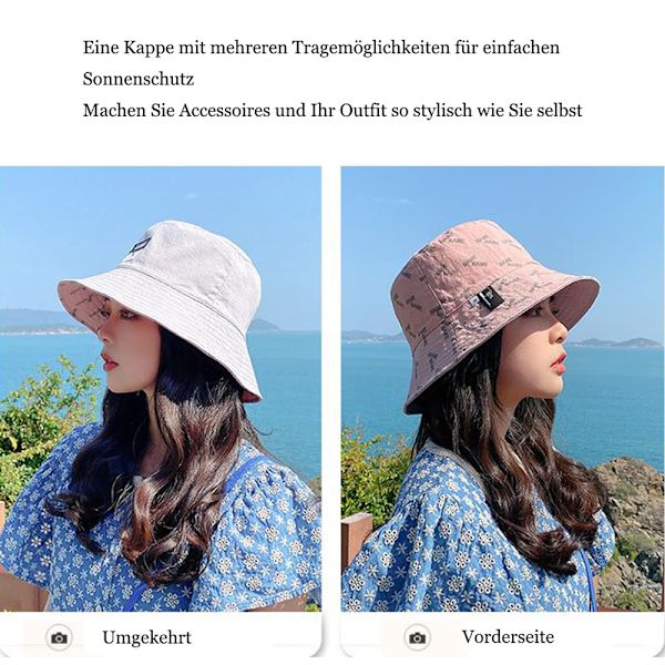 Solhatt baby fiskehatt med bred brem solhatt jenter justerbar bomullshatt UV-beskyttelse sommerhatt