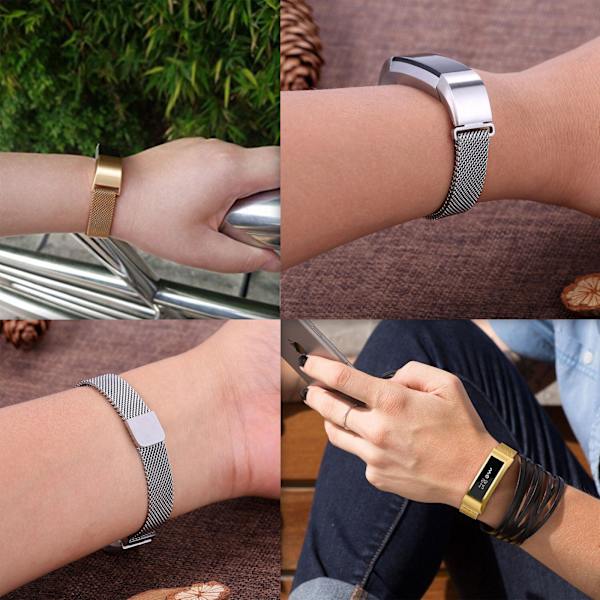 Kompatibel med Fitbit Alta Band Metall, Rustfritt Stål Band Justerbar Tilbehør Armbånd Small Large for Alta Armbånd Kvinner Menn