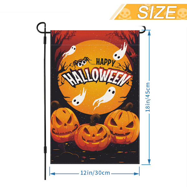 Halloween-puutarhalippu / talon banneri - 12x 18ft