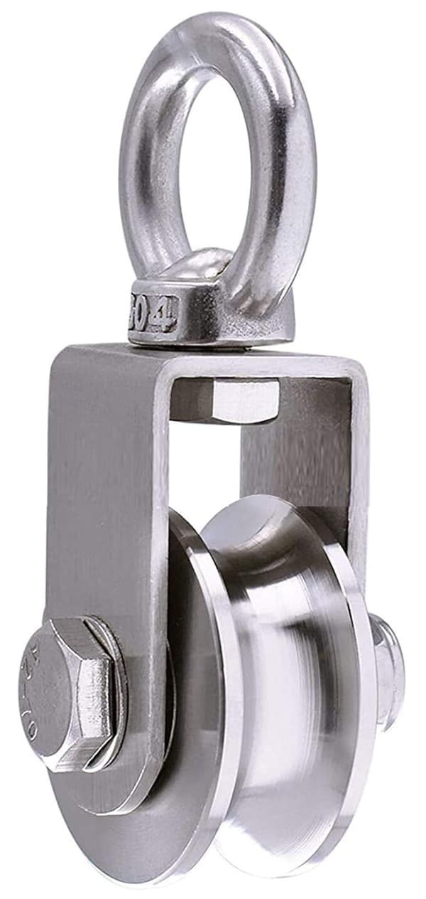 304 rostfritt stål rep trissa, maxlast 500kg