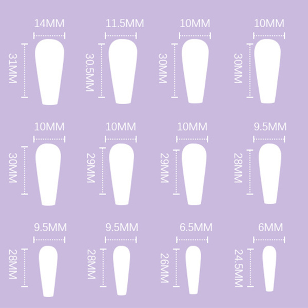 Gradient neglekunst stickers, trendy og smukke, fersken farve