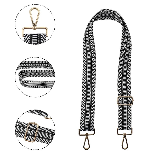 Bred axelrem Bred axel Crossbody-rem - Svart