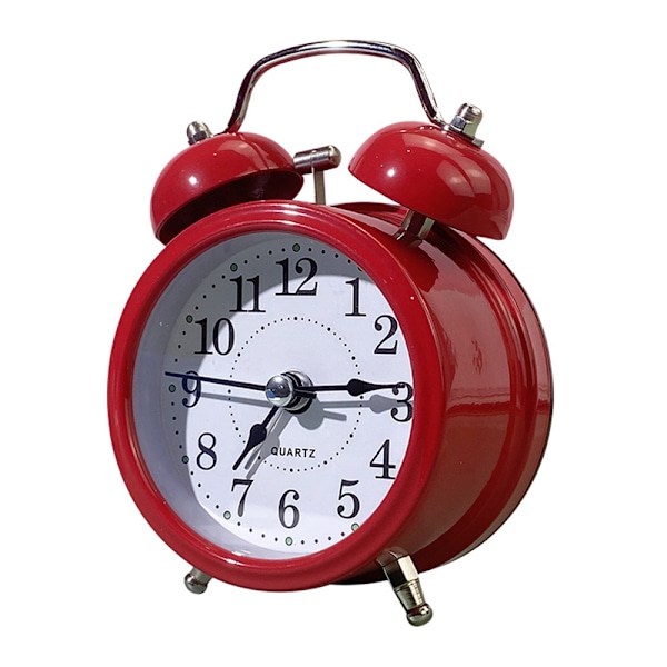 Analog Väckarklocka Med Brittisk Design, Tyst Svepande Rörelse Säkerställer Tyst Drift, Högt Alarm Väckar Tunga Sovare, Dekorativ Blank Vit