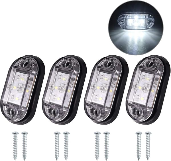 4x4LEDs Sidomarkeringsljus Fram Bak Avståndsmarkeringar Vattentäta LED Ma