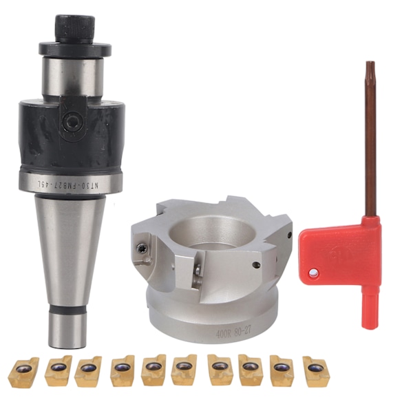 NT30 FMB27 Kollettchuckholder BAP400R-80-27-6 Fløytes Freser APMT1604 Innsatser (Plaquettes de fraisage 10PCS)