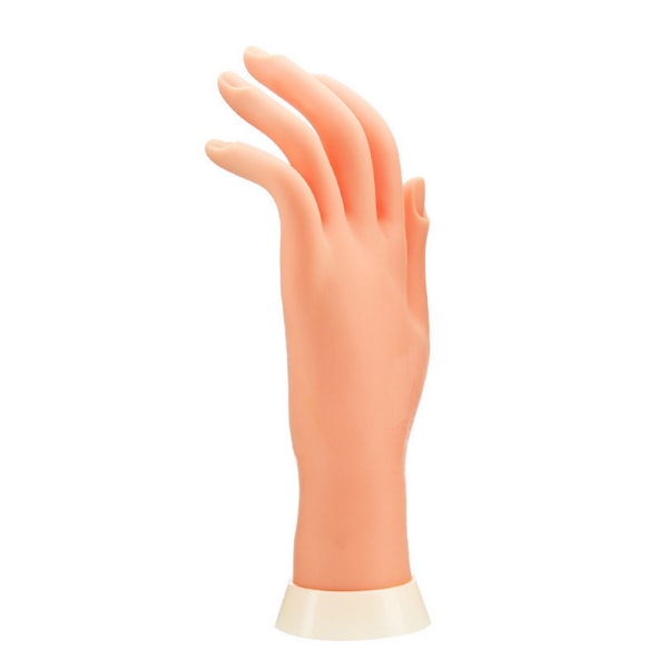Öva hand för akrylnaglar, falsk hand för naglar övning, flexibel rörlig falsk hand manikyr övningsverktyg, nail art utbildning praxis