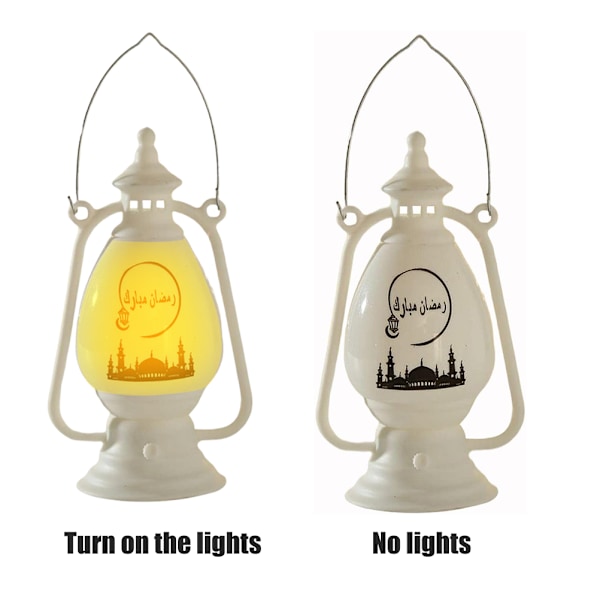 Ramadan-lampe Eid Elektronisk Lysestake Vindlampe for Hjemmefestdekorasjon