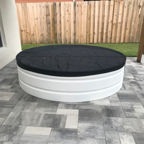 8 ft runt poolskydd, solskydd för ovanjordiska pooler, Ingro
