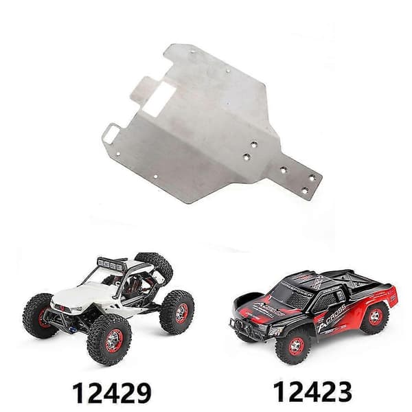 Rustfri Stål Chassis Armor Beskyttelsesplade til 12428 12429 12423 Opgraderingsdele