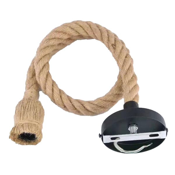 Hängande lampa i hamparep, retro industriell stil, 1,5 m