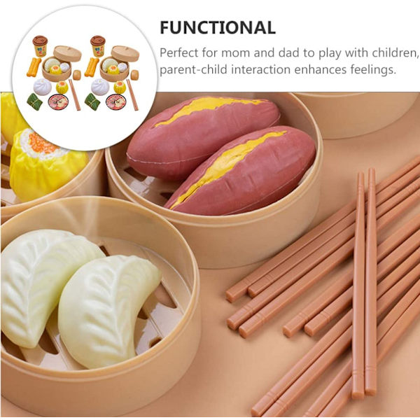 2 set barns pretend lek kök matlagning leksak ångad leksak