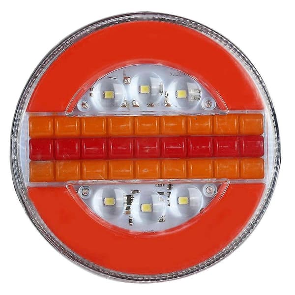 24v 49 Led Rund Hamburger Baklykter Sekvensiell Dynamisk Blinklys Lastebil