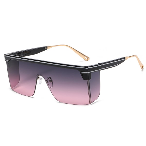 Frameless one-piece lens sunglasses, large frame fashion trend