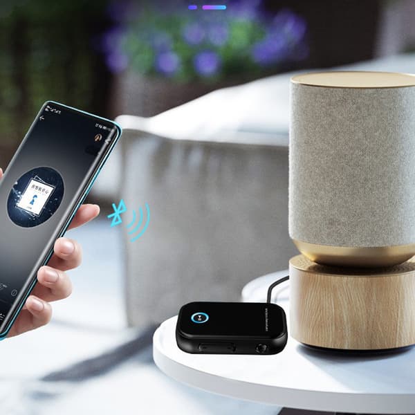 Bluetooth-adapter for bil, Bluetooth-mottaker for bil BT5.0 Håndfrie samtaler, Aux Bluetooth-lydmottaker 3,5 mm lydkontakt for