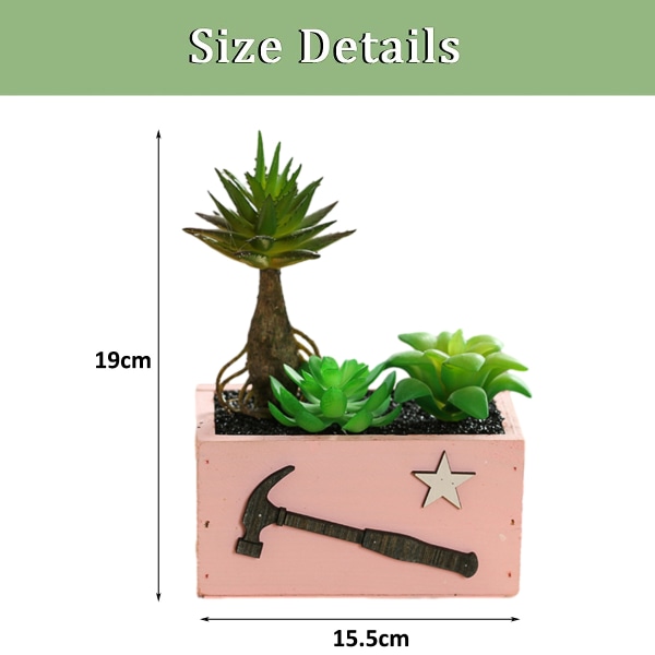 Trekurv simulert sukkulent kombinasjon bonsai hjem