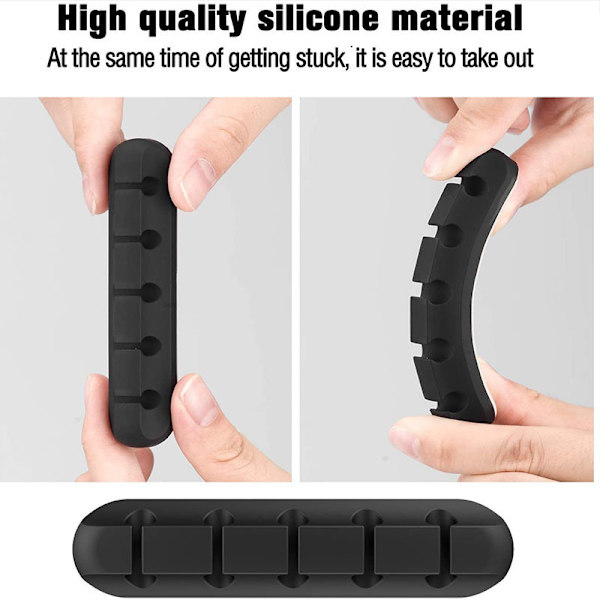 Kabelholder, Kabelstyring, 3-pak Kabelklips Multifunktionel