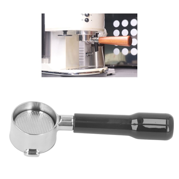 51 mm 2-korvainen Portafilter-kahvinkeittimen pohjaton Portafilter-suodatin kahvan vaihto ECO310-kahvinkeittimelle C2-tyylille muovi musta