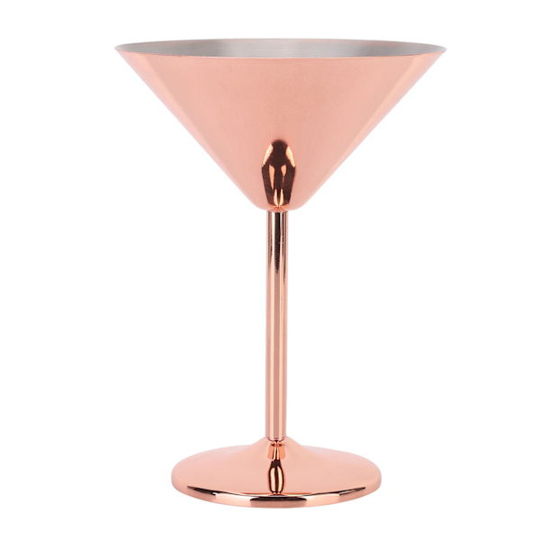 220ml Roségull Cocktailglass i Rustfritt Stål, Champagne-Skål, Rødvin-Beger for Hjemmebar