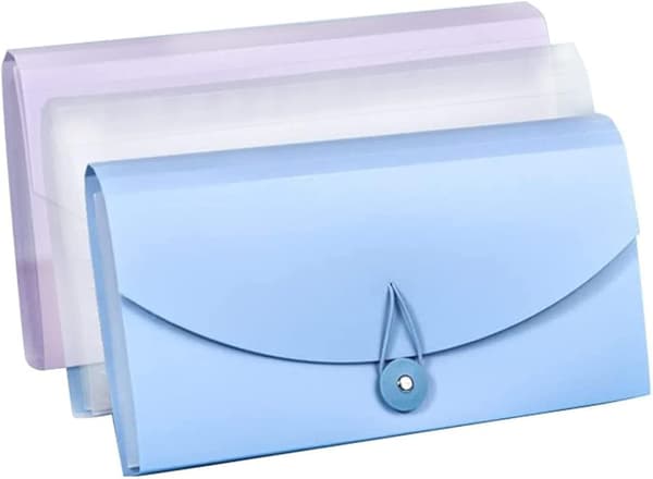 3 STK. (26,3 * 14 cm) Mini Dokumentmappe, 13 Lommer Lille Harmonika
