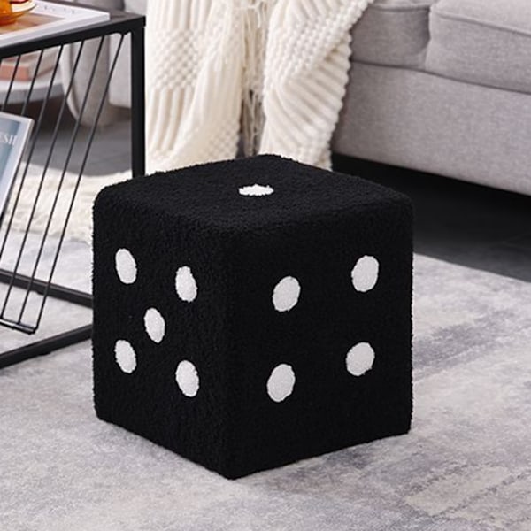 Fotpall Mjuk Bekväm Enkel Varm Robust Bas Kub Pall för Hem Vardagsrum Sovrum Svart 29x29x25cm