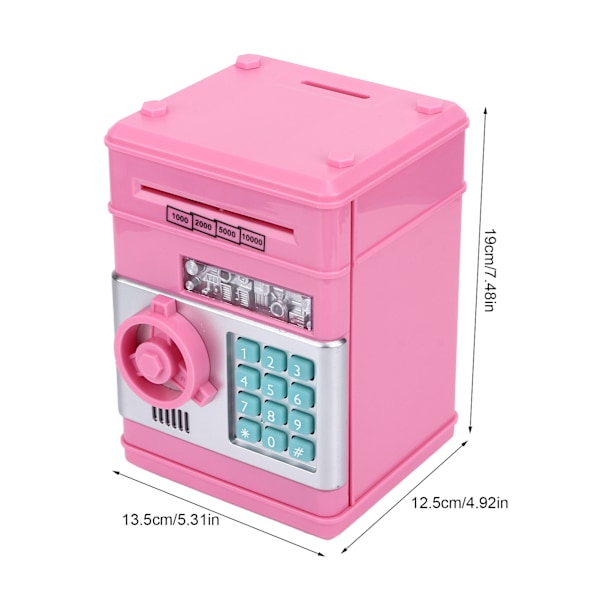 Spargris Mini Automatisk Myntsparande Sparbössa Heminredning Artikel Leksak Present till Barn Rosa