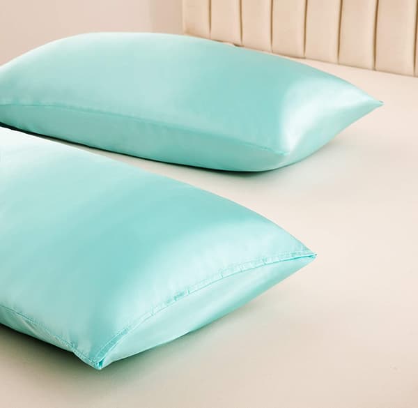 2-pack Satinkuddfodral för hår och hud, satinkuddfodral med kuvertstängning