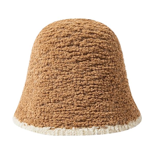 Varm Ull Cloche Hatt Solid Vinterbøttehatter
