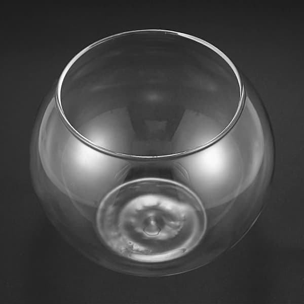 3x Rund Kule Vase I Transparent Glass Akvarium