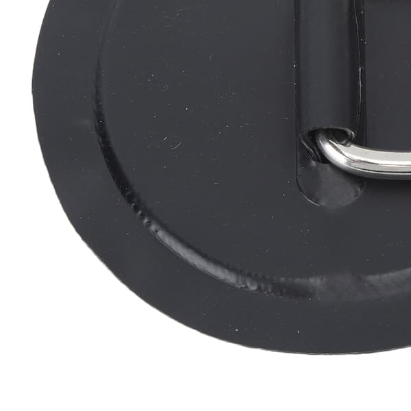 4 stk svarte D-ring lapper PVC rund form sterk rustfritt stål D-ring pute for båt flåte padleboard