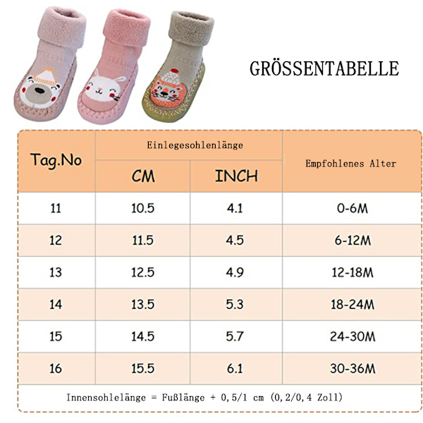 Baby 3 par halkfria golvstrumpor Pojkar Flickor Cotton First Walking Skor Medium Tube Baby Höst Vinter Tecknad Crawling Strumpor 0-3