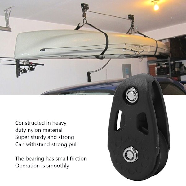 2 stk Kajak Trækhjul Heavy Duty Nylon Robust UV-Resistent Marine Trækhjul Blok Skive til Skib Yacht Kano
