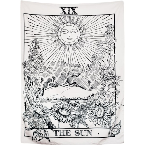 Tarot-tapet The Moon The Star The Sun Tapestry Medieval Europ