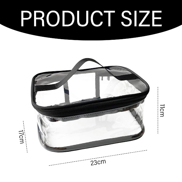 Klar Makeup Taske, Kosmetik Taske Vandtæt PVC Rejsetaske Pensler Organizer