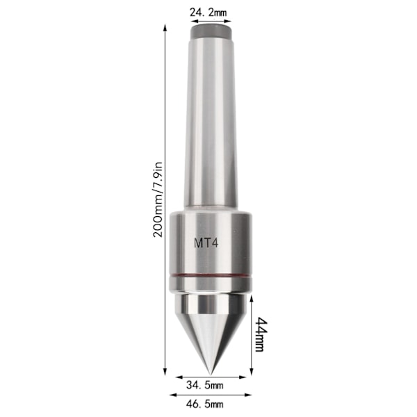 Levende Center Roterende MT4 Højkarbonstål 60° Morse Taper Drejeværktøj til Drejebænk