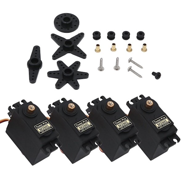 4X MG945 Digital Servo 55g Metall Metallväxel 15kg Växel RC Flygplan Modellbygge
