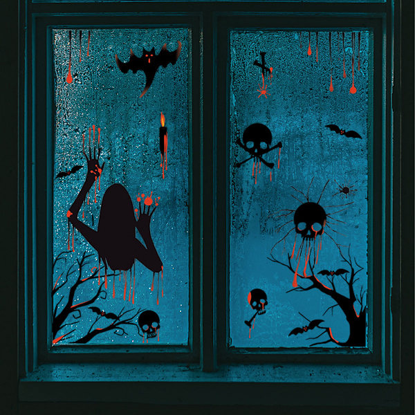 2 sarjaa Halloween-kauhuverisiä pitkähiuksisia naisia