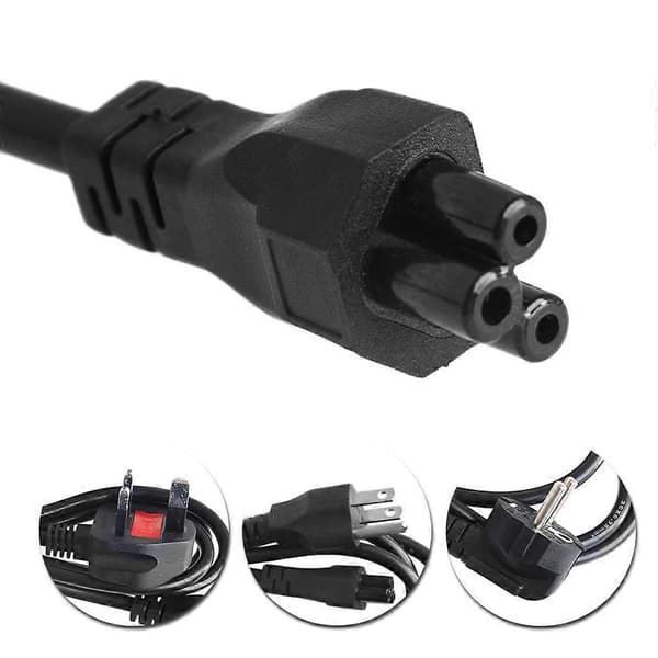 1,5 m AC-strömkabel C5 strömförlängningskabel adapter kompatibel för bärbar dator PC-dator EU