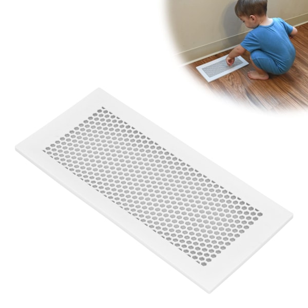 2 stk. Babysikring Ventilationsdæksler Beskyttende Silikon Sikre Ventilationsdæksler til Hjemmet Gulv Hvid