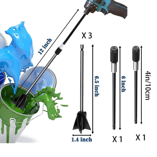 5 stk. Farveblander Boremaskine Tilbehør, Helix Farveblander Resin Dri