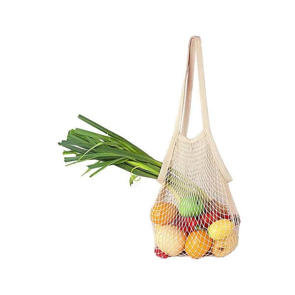 2 stk. 30*40 cm bomullsnett handleposer, gjenbrukbar nettpose, Co