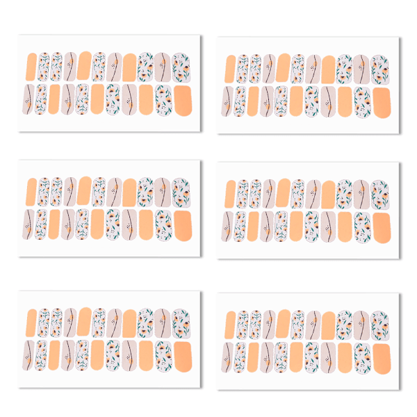 Negleklistremerker Full Wraps Neglelakkstrimler, Selvklebende Gel Neglekunst Dekaler for Kvinner Jenter