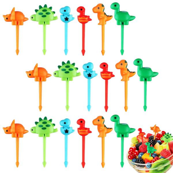 18 stk. dinosaur vandgaffel
