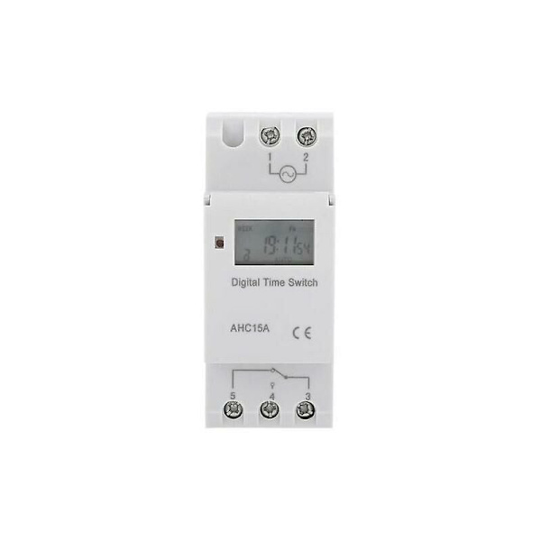 Digital LCD Ström Programmerbar Timer, Tidrelä med DIN-skena Installation Kompatibel, Stöder Upp Till 16 På Inställningar Och 8 Av Inställningar