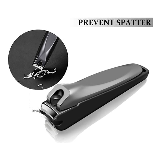 Nagelklippare, stänkskydd för fingernaglar och tånaglar, 2-pack