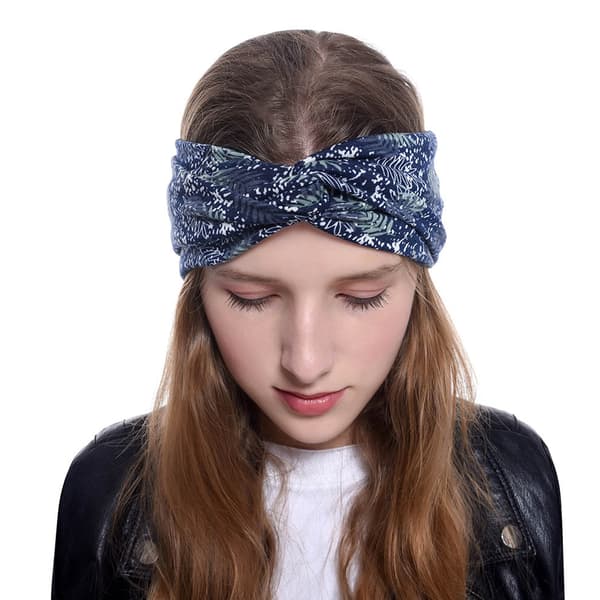 Boho Hodebånd Brede Knyttede Hårbånd Elastisk Turban Hodebånd
