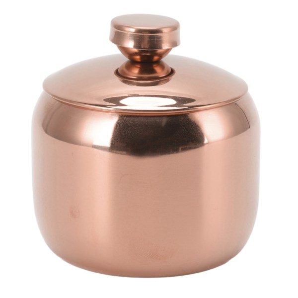 Kryddburk i rostfritt stål med lock, roséguld