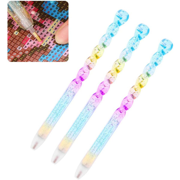 Stift för strasssten, Diamond Painting Verktyg 5D Drill Pen Fu
