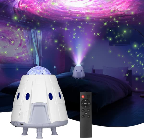 Stjernelys Projektor, LED Natt Galaxy Stjerneprojektor fo